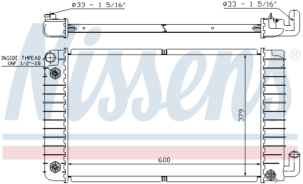 NISSENS 69121A Radiatore, Raffreddamento motore-Radiatore, Raffreddamento motore-Ricambi Euro