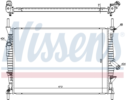 NISSENS 69240 Radiatore, Raffreddamento motore