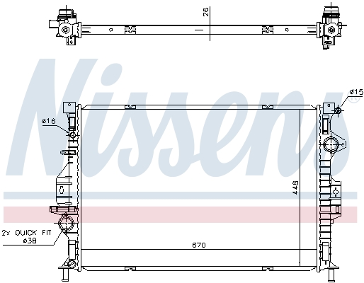 NISSENS 69249 Radiatore, Raffreddamento motore