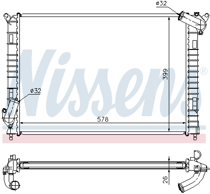 NISSENS 69701A Radiatore, Raffreddamento motore-Radiatore, Raffreddamento motore-Ricambi Euro