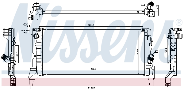 NISSENS 69714 Radiatore, Raffreddamento motore