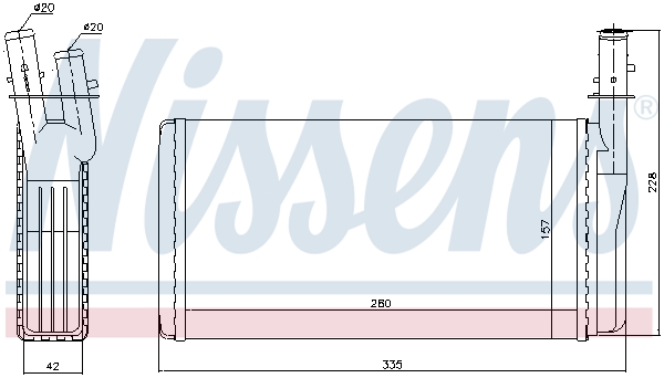 NISSENS 70016 Scambiatore calore, Riscaldamento abitacolo-Scambiatore calore, Riscaldamento abitacolo-Ricambi Euro