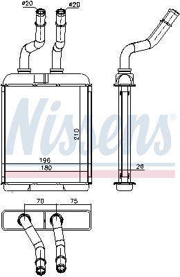 NISSENS 70017 Scambiatore calore, Riscaldamento abitacolo-Scambiatore calore, Riscaldamento abitacolo-Ricambi Euro