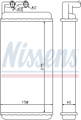 NISSENS 70220 Scambiatore calore, Riscaldamento abitacolo