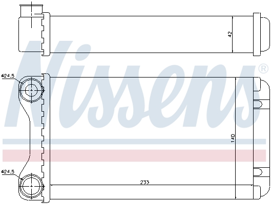 NISSENS 70226 Scambiatore calore, Riscaldamento abitacolo