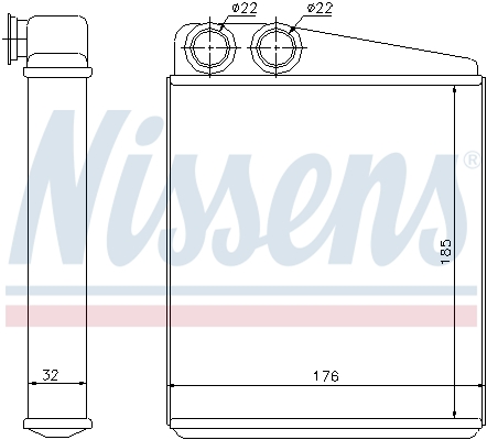 NISSENS 70228 Scambiatore calore, Riscaldamento abitacolo