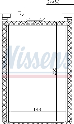 NISSENS 70526 Scambiatore calore, Riscaldamento abitacolo