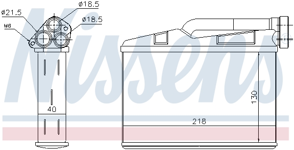 NISSENS 70530 Scambiatore calore, Riscaldamento abitacolo