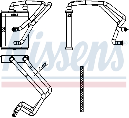 NISSENS 707174 Scambiatore calore, Riscaldamento abitacolo