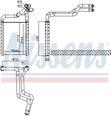 NISSENS 707180 Scambiatore calore, Riscaldamento abitacolo-Scambiatore calore, Riscaldamento abitacolo-Ricambi Euro