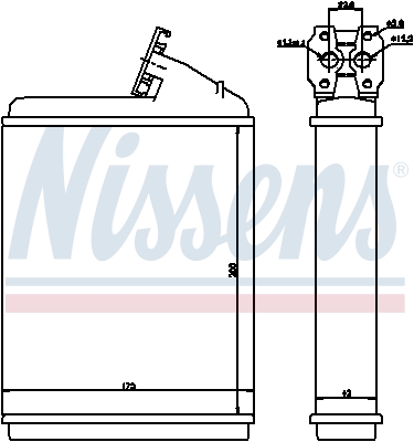 NISSENS 71130 Scambiatore calore, Riscaldamento abitacolo