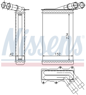 NISSENS 71156 Scambiatore calore, Riscaldamento abitacolo