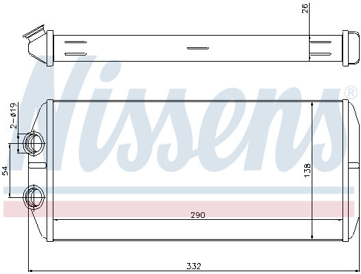 NISSENS 71164 Scambiatore calore, Riscaldamento abitacolo-Scambiatore calore, Riscaldamento abitacolo-Ricambi Euro