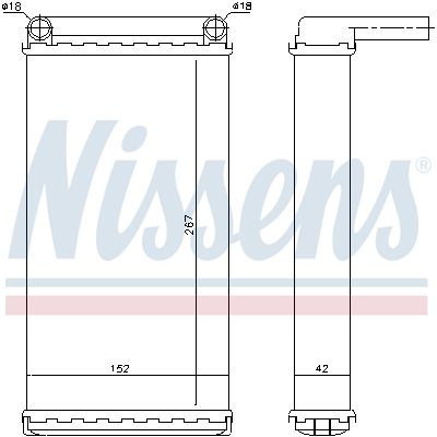 NISSENS 71375 Scambiatore calore, Riscaldamento abitacolo