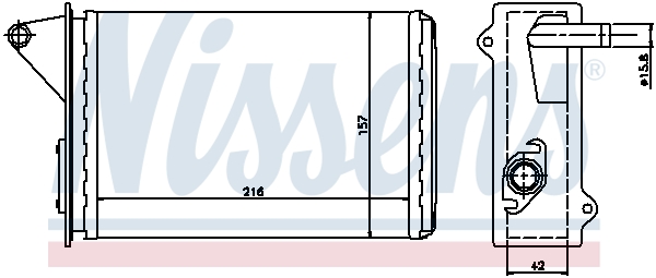 NISSENS 71429 Scambiatore calore, Riscaldamento abitacolo