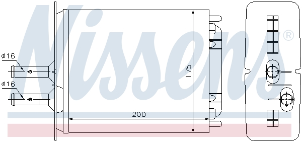 NISSENS 71439 Scambiatore calore, Riscaldamento abitacolo