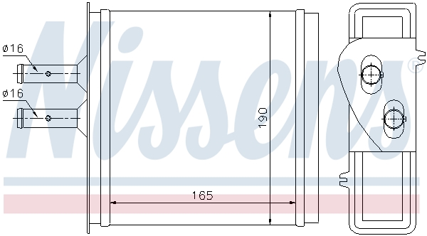 NISSENS 71442 Scambiatore calore, Riscaldamento abitacolo