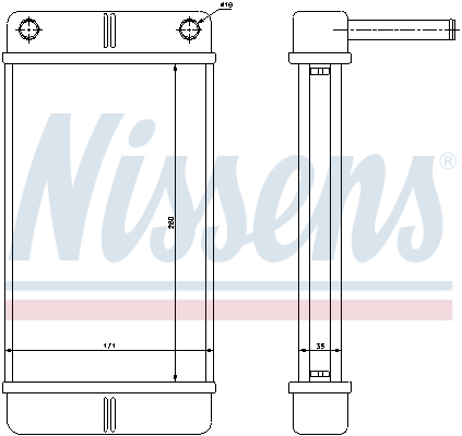 NISSENS 71443 Scambiatore calore, Riscaldamento abitacolo