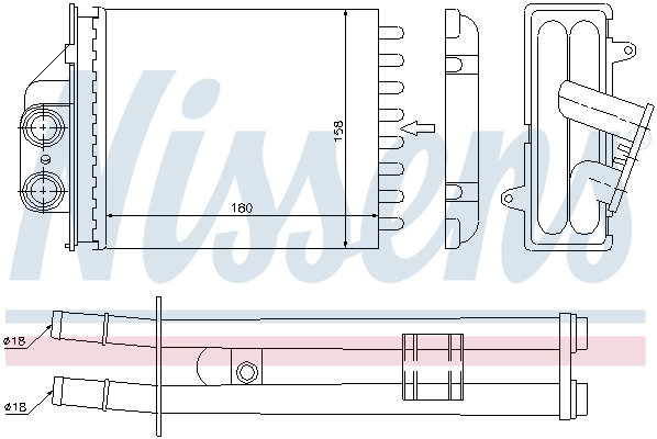 NISSENS 71453 Scambiatore calore, Riscaldamento abitacolo-Scambiatore calore, Riscaldamento abitacolo-Ricambi Euro