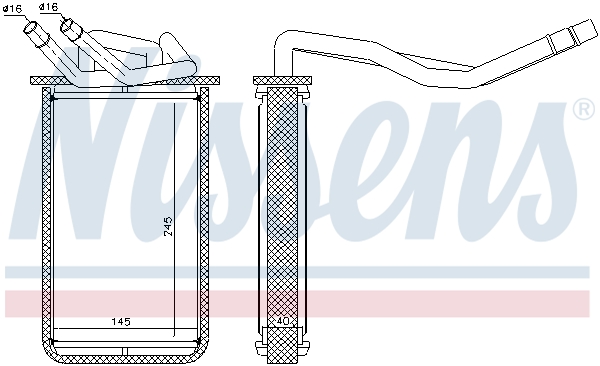 NISSENS 71768 Scambiatore calore, Riscaldamento abitacolo