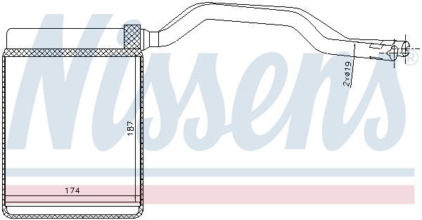 NISSENS 71777 Scambiatore calore, Riscaldamento abitacolo