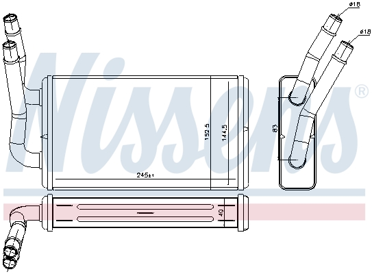 NISSENS 71778 Scambiatore calore, Riscaldamento abitacolo