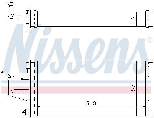 NISSENS 71807 Scambiatore calore, Riscaldamento abitacolo-Scambiatore calore, Riscaldamento abitacolo-Ricambi Euro