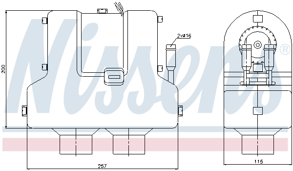 NISSENS 71905 Scambiatore calore, Riscaldamento abitacolo