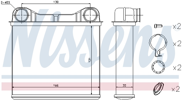 NISSENS 72049 Scambiatore calore, Riscaldamento abitacolo