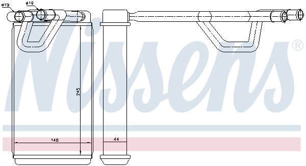 NISSENS 72208 Scambiatore calore, Riscaldamento abitacolo