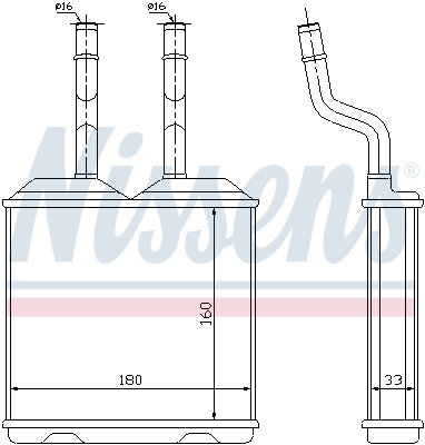 NISSENS 72634 Scambiatore calore, Riscaldamento abitacolo