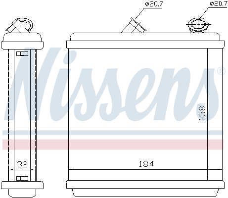 NISSENS 72635 Scambiatore calore, Riscaldamento abitacolo