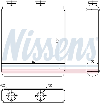 NISSENS 72663 Scambiatore calore, Riscaldamento abitacolo