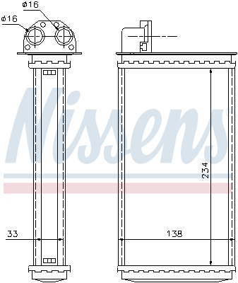 NISSENS 72981 Scambiatore calore, Riscaldamento abitacolo-Scambiatore calore, Riscaldamento abitacolo-Ricambi Euro