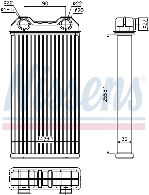 NISSENS 73331 Scambiatore calore, Riscaldamento abitacolo