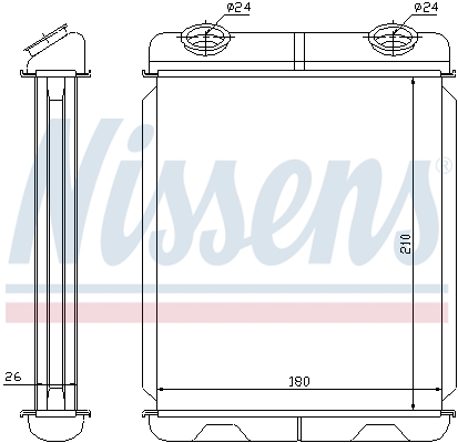 NISSENS 73341 Scambiatore calore, Riscaldamento abitacolo