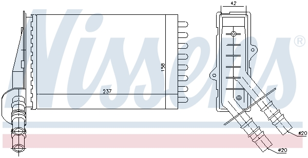 NISSENS 73374 Scambiatore calore, Riscaldamento abitacolo