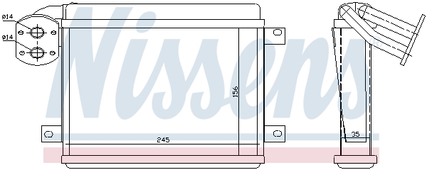 NISSENS 73386 Scambiatore calore, Riscaldamento abitacolo