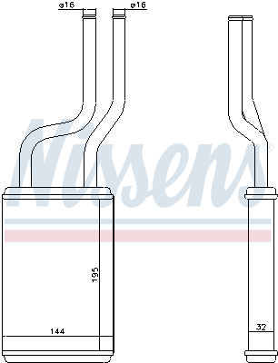 NISSENS 73457 Scambiatore calore, Riscaldamento abitacolo