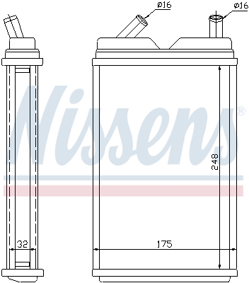 NISSENS 73624 Scambiatore calore, Riscaldamento abitacolo-Scambiatore calore, Riscaldamento abitacolo-Ricambi Euro