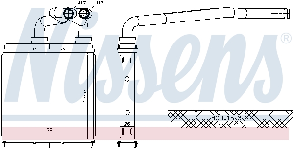 NISSENS 73675 Scambiatore calore, Riscaldamento abitacolo