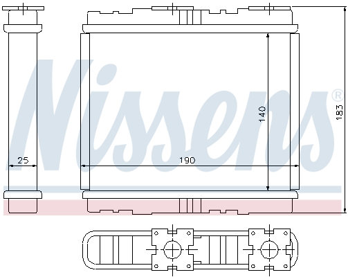 NISSENS 73700 Scambiatore calore, Riscaldamento abitacolo