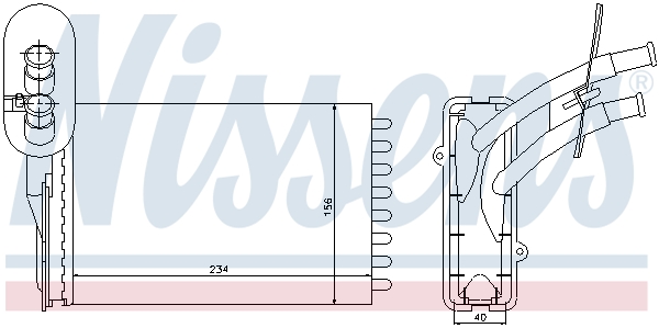 NISSENS 73961 Scambiatore calore, Riscaldamento abitacolo