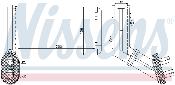 NISSENS 73972 Scambiatore calore, Riscaldamento abitacolo