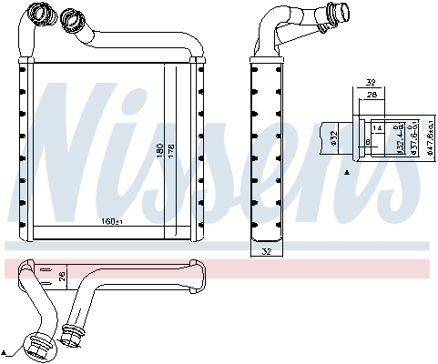 NISSENS 73994 Scambiatore calore, Riscaldamento abitacolo