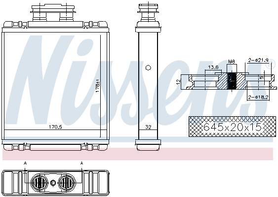 NISSENS 73997 Scambiatore calore, Riscaldamento abitacolo