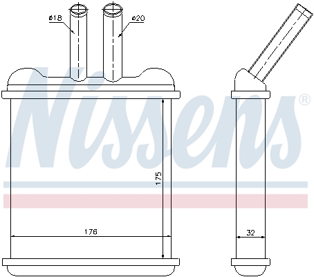 NISSENS 76502 Scambiatore calore, Riscaldamento abitacolo