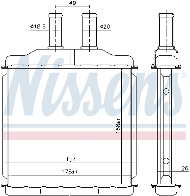 NISSENS 76509 Scambiatore calore, Riscaldamento abitacolo-Scambiatore calore, Riscaldamento abitacolo-Ricambi Euro