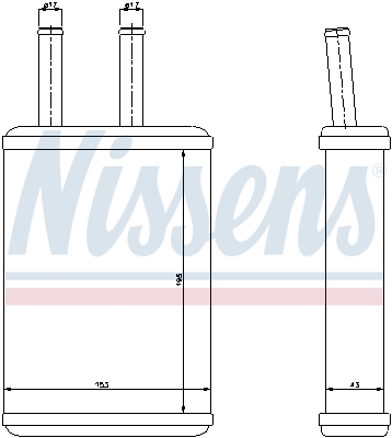 NISSENS 77523 Scambiatore calore, Riscaldamento abitacolo