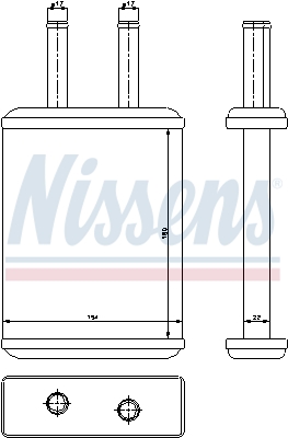 NISSENS 77524 Scambiatore calore, Riscaldamento abitacolo